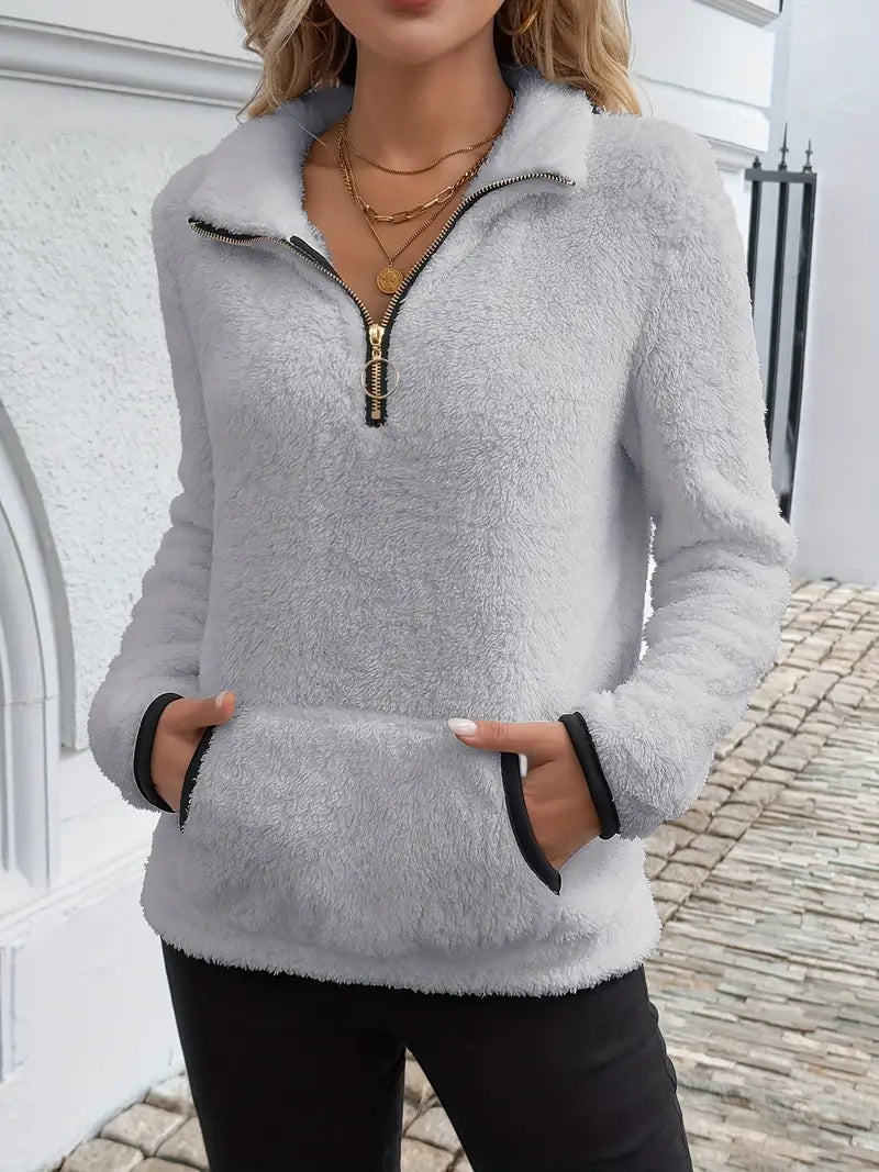 Pull Nuage™ | Cosy Demi-Zip Blanc