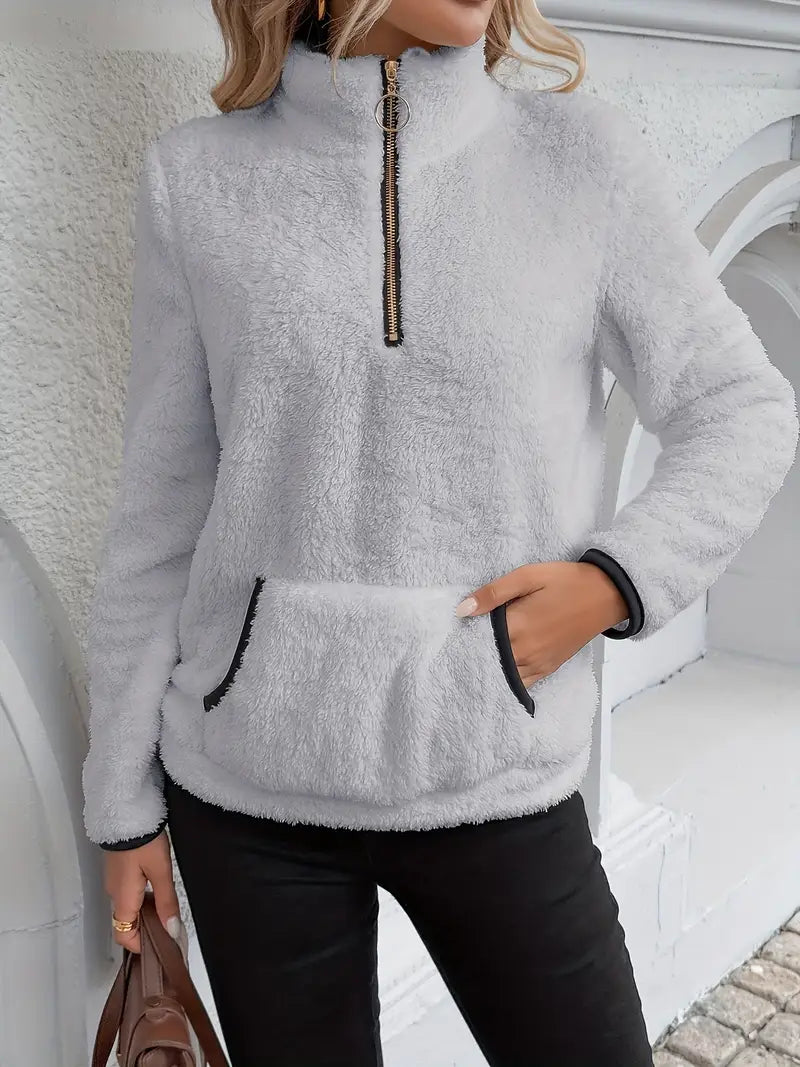 Pull Nuage™ | Cosy Demi-Zip Blanc