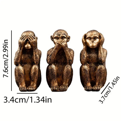 WiseChimp™ | Ensemble de statues symboliques à forte signification