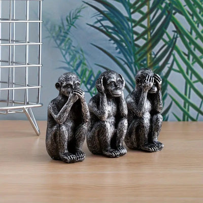 WiseChimp™ | Ensemble de statues symboliques à forte signification