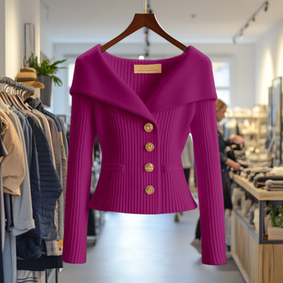Kamilla™ | Cardigan Élégant en Maille avec Détails Dorés