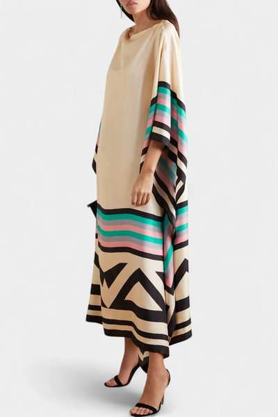 Elenora™ | Caftan Luxe à Imprimé Géométrique