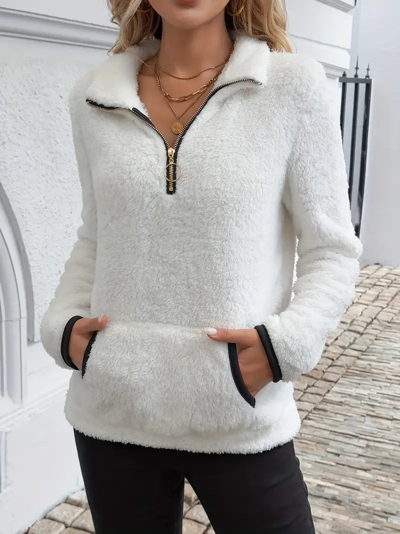 Pull Nuage™ | Cosy Demi-Zip Blanc
