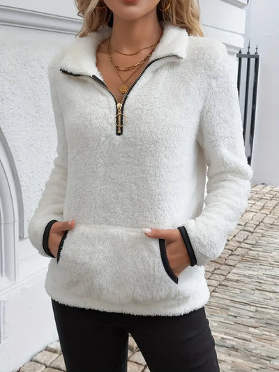 Pull Nuage™ | Cosy Demi-Zip Blanc
