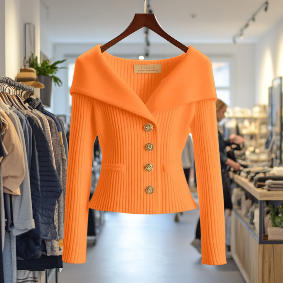 Kamilla™ | Cardigan Élégant en Maille avec Détails Dorés