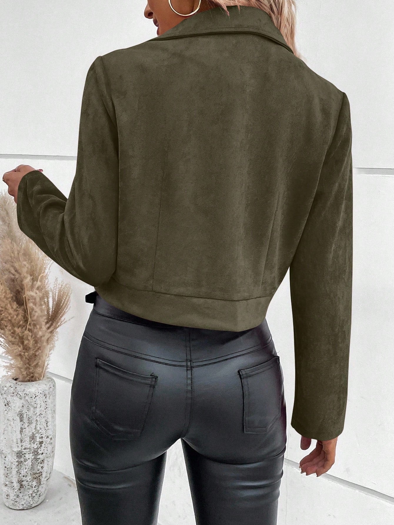 Camille™ | Veste Courte en Suède Slim Fit
