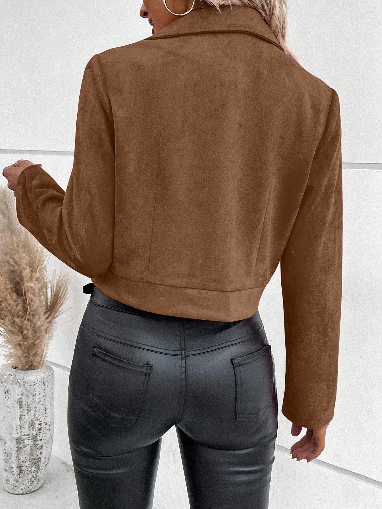Camille™ | Veste Courte en Suède Slim Fit