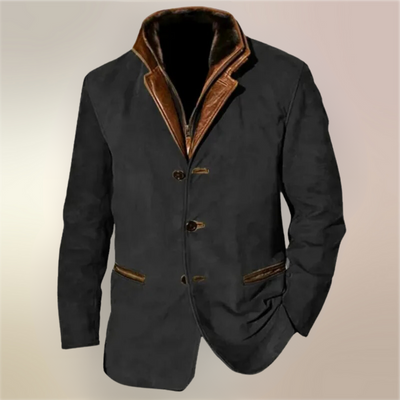 Sylvester™ | Veste d'inspiration vintage avec détails en cuir