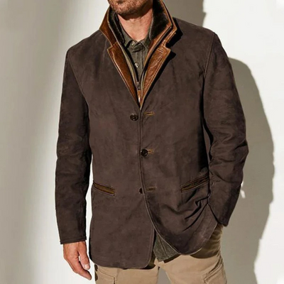 Sylvester™ | Veste d'inspiration vintage avec détails en cuir