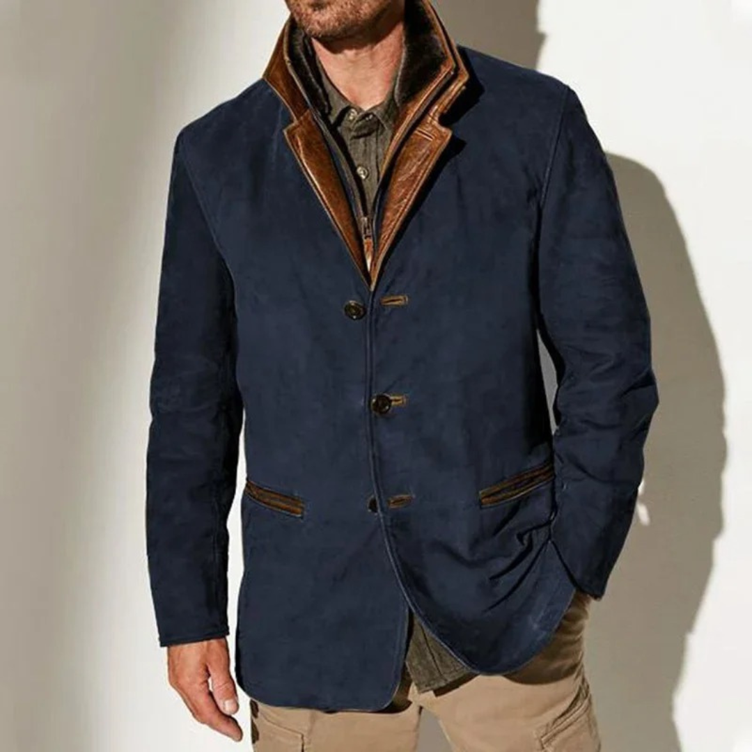 Sylvester™ | Veste d'inspiration vintage avec détails en cuir