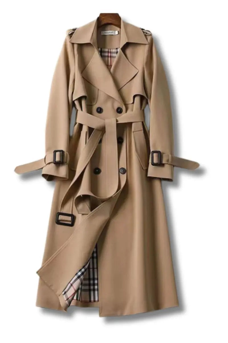 Vespera™ | Trench Élégant à Taille Ceinturée