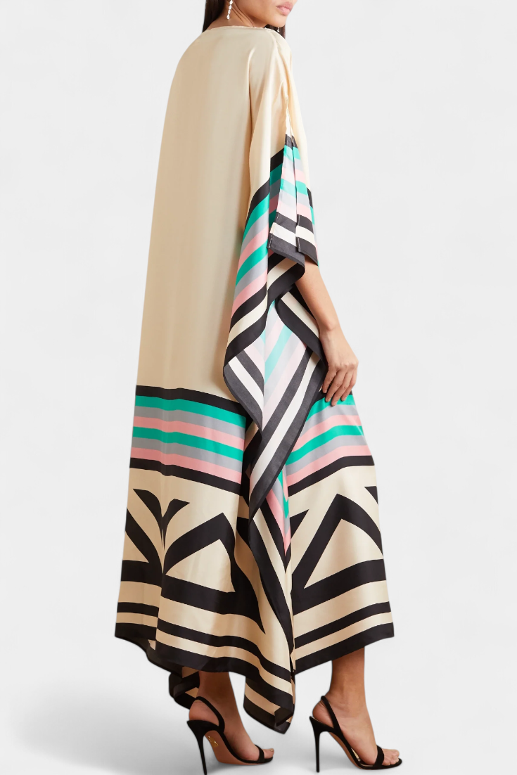 Elenora™ | Caftan Luxe à Imprimé Géométrique