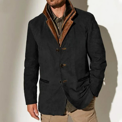 Sylvester™ | Veste d'inspiration vintage avec détails en cuir