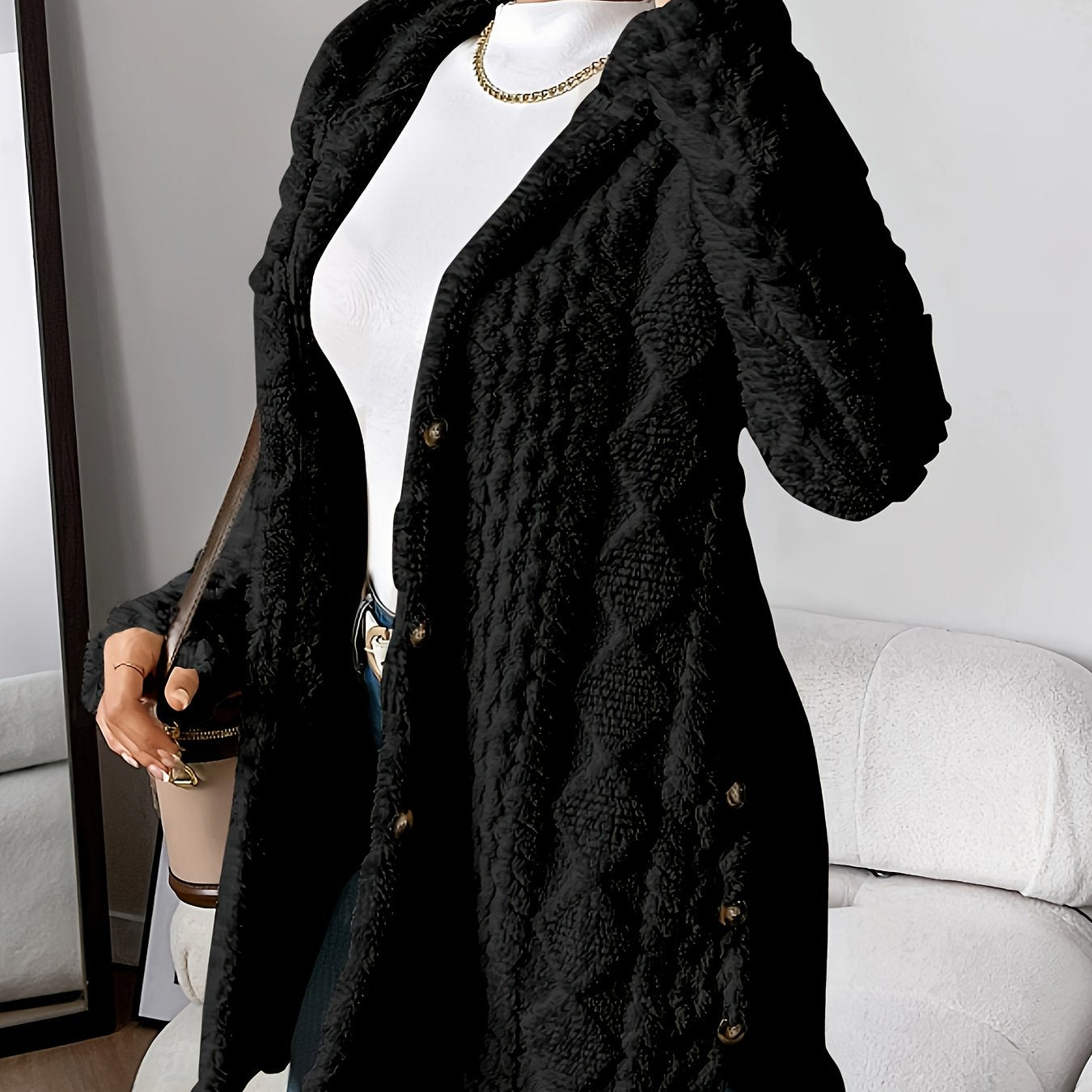 Elena™ | Veste à Capuche en Fausse Fourrure avec Détails de Luxe