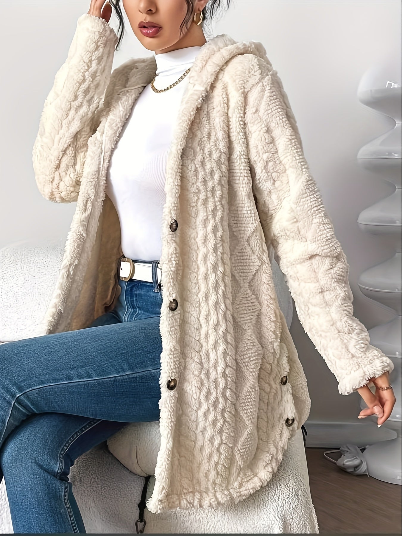 Elena™ | Veste à Capuche en Fausse Fourrure avec Détails de Luxe