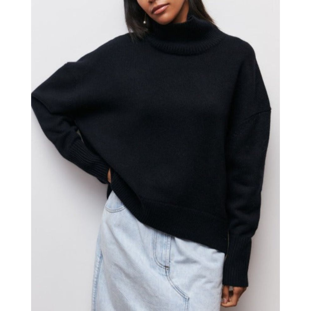 Valeria™ | Pull Col Roulé en Cachemire, Élégance Intemporelle