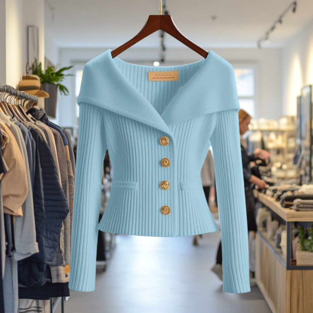 Kamilla™ | Cardigan Élégant en Maille avec Détails Dorés