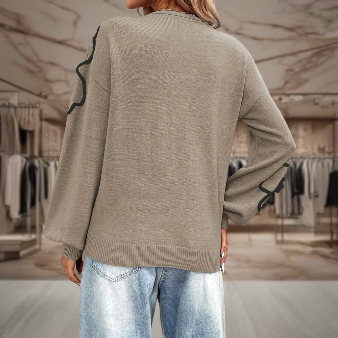 Semira™ | Pull brodé en laine, chic et intemporel