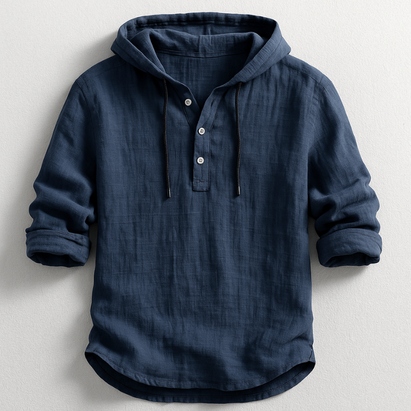 Louis™ | Chemise à Capuche en Lin de Luxe pour Toute Occasion