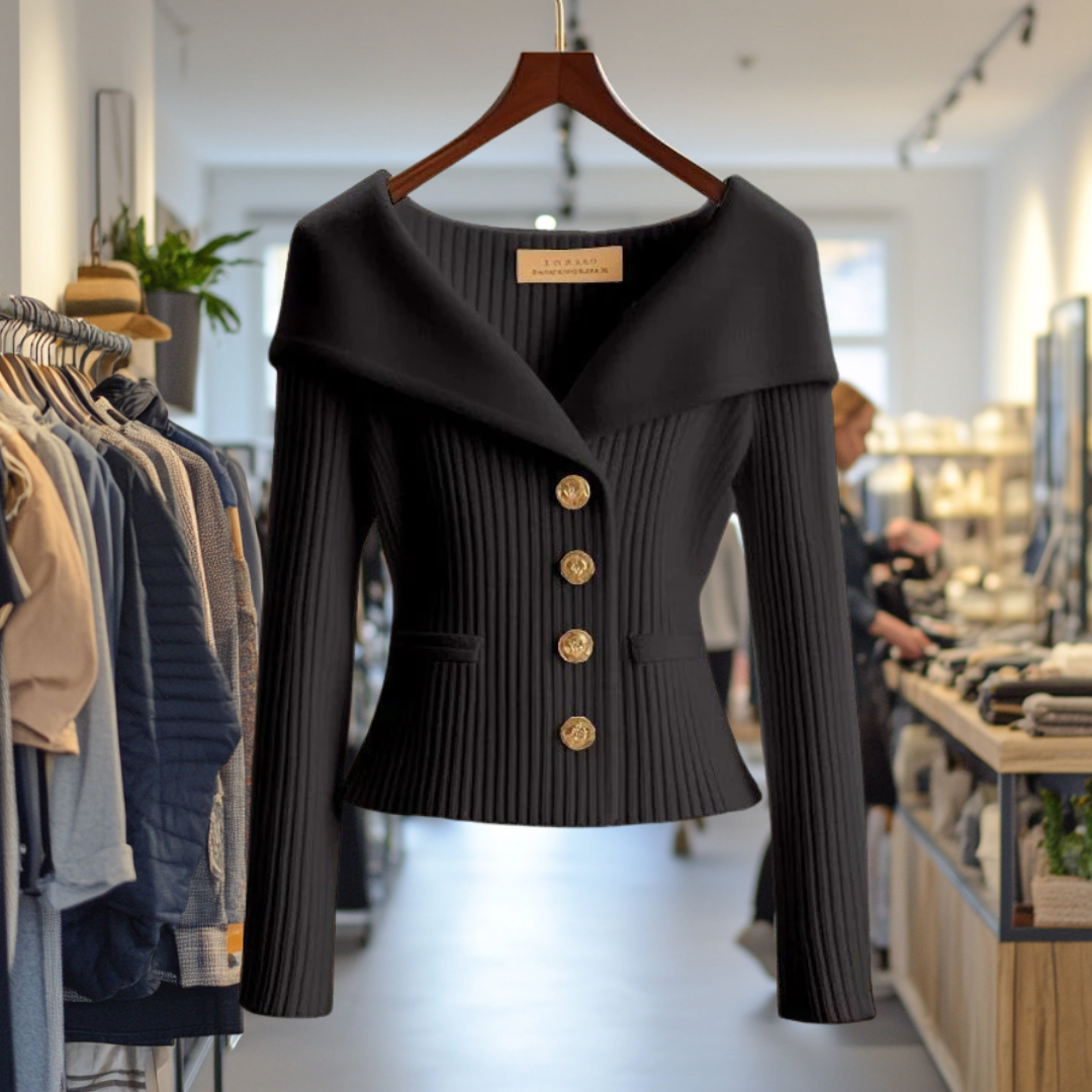 Kamilla™ | Cardigan Élégant en Maille avec Détails Dorés
