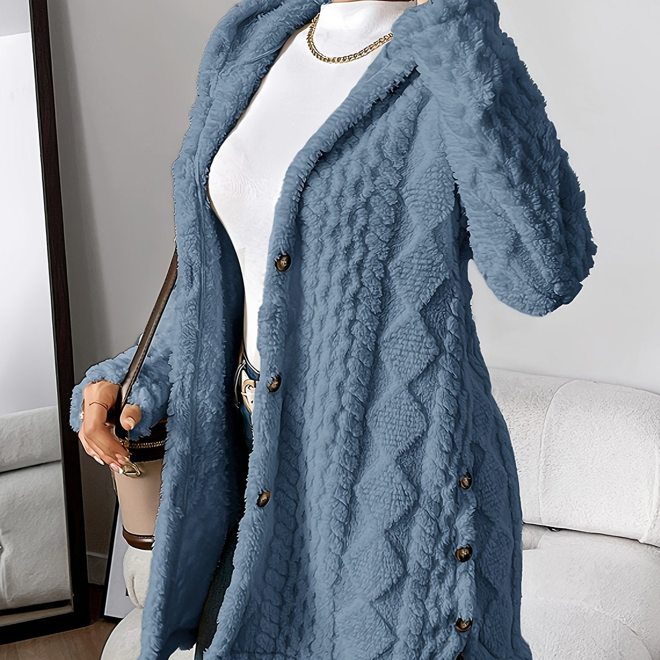Elena™ | Veste à Capuche en Fausse Fourrure avec Détails de Luxe