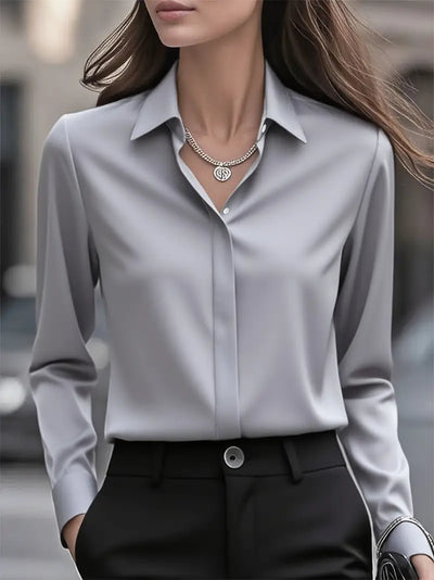 Amiliana™ | Chemise Tailleur Luxe à Boutons Cachés