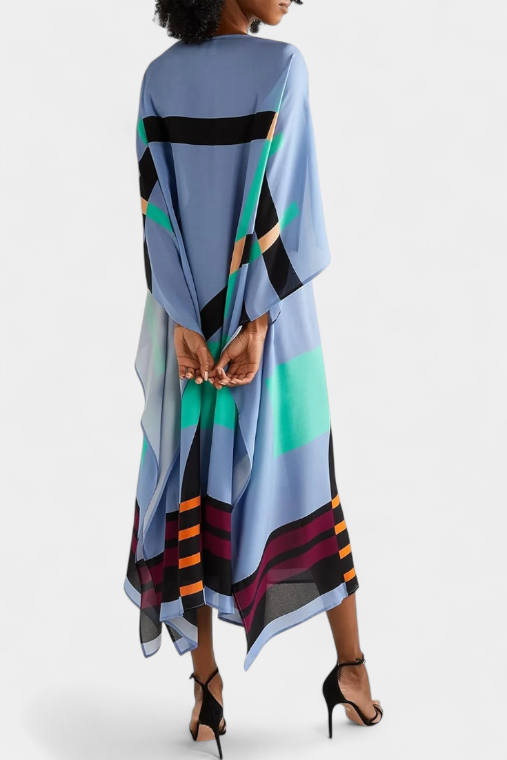Elenora™ | Caftan Luxe à Imprimé Géométrique