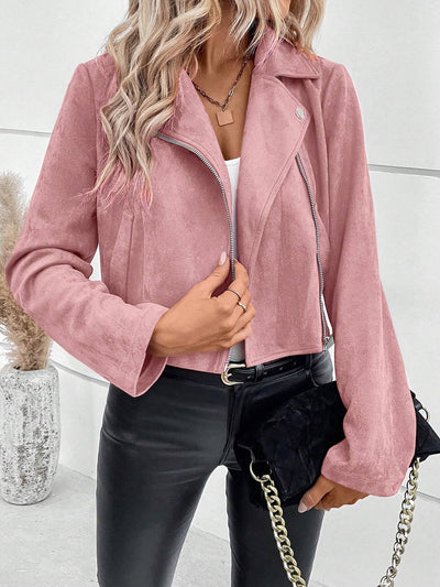 Camille™ | Veste Courte en Suède Slim Fit