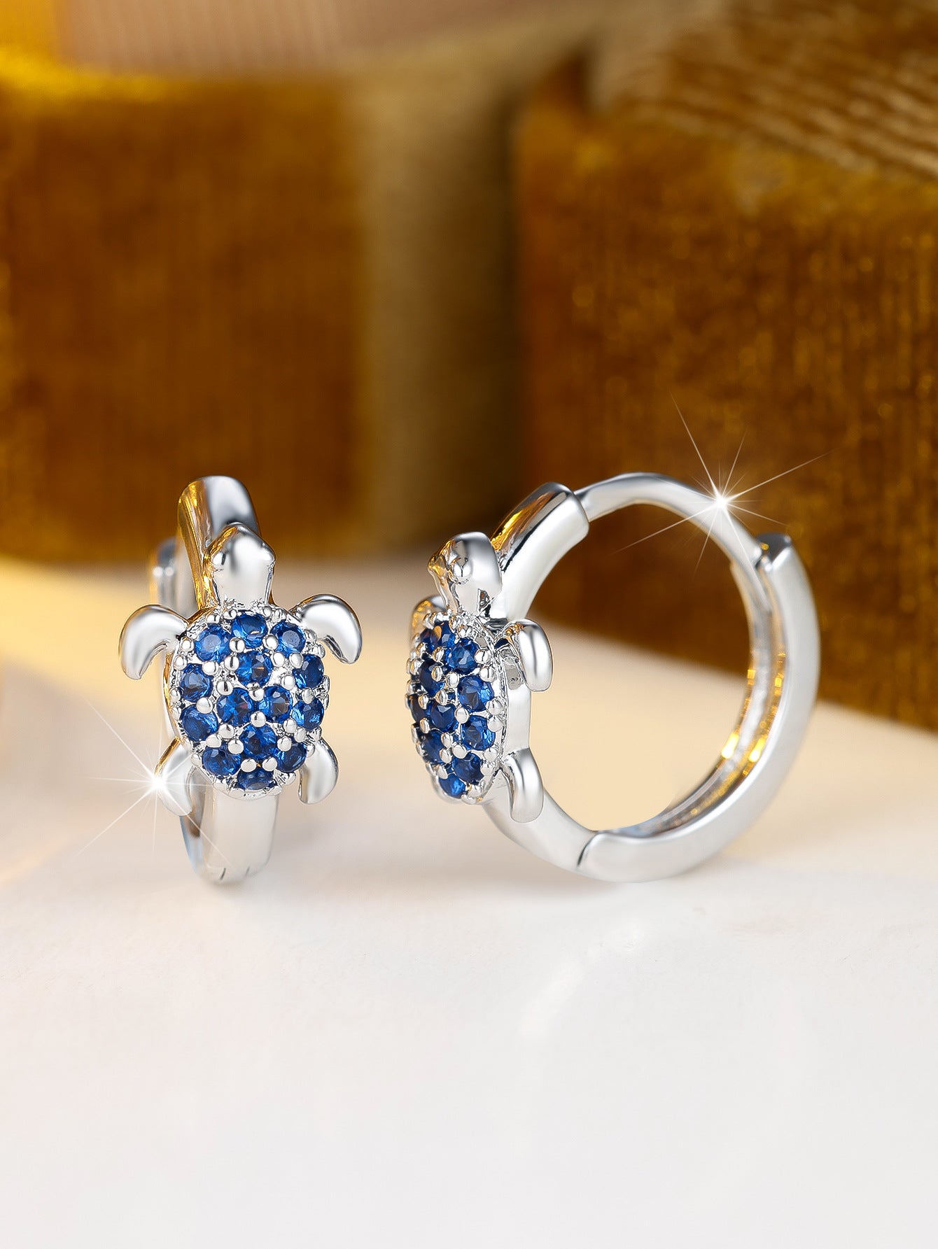 Diamant Bleu en Or Blanc