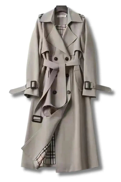 Vespera™ | Trench Élégant à Taille Ceinturée