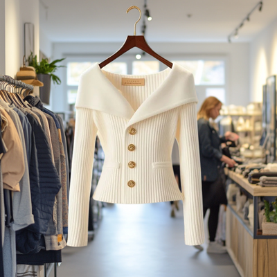 Kamilla™ | Cardigan Élégant en Maille avec Détails Dorés
