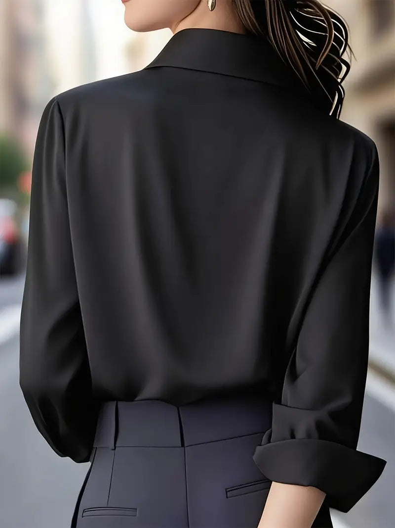 Amiliana™ | Chemise Tailleur Luxe à Boutons Cachés