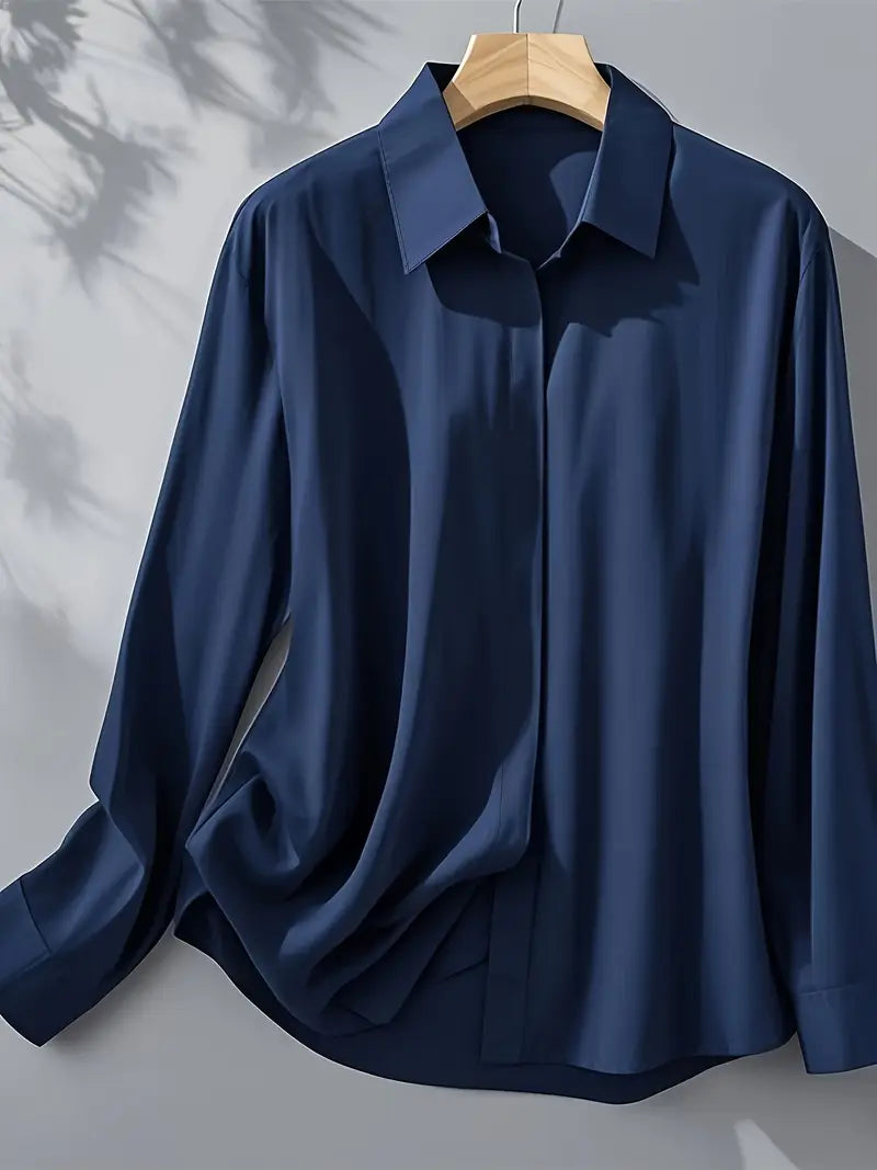 Amiliana™ | Chemise Tailleur Luxe à Boutons Cachés