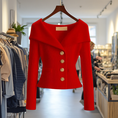 Kamilla™ | Cardigan Élégant en Maille avec Détails Dorés
