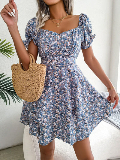 Aurélie™ | Robe Fleurie Évasée avec Volants
