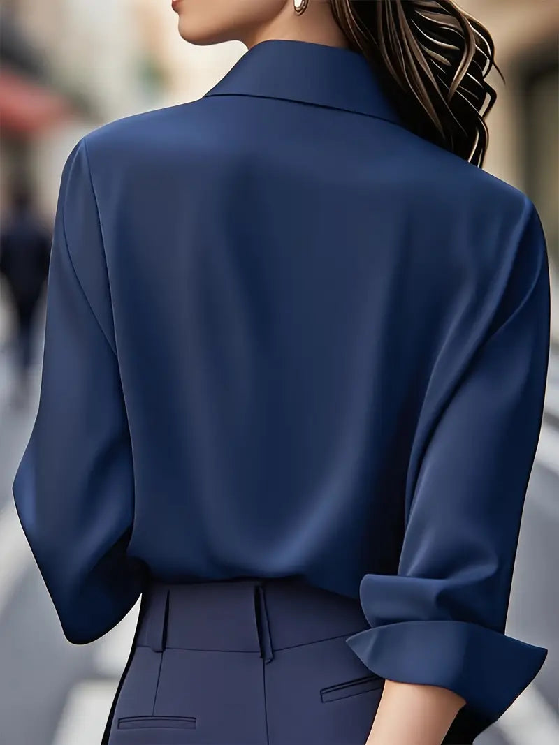 Amiliana™ | Chemise Tailleur Luxe à Boutons Cachés