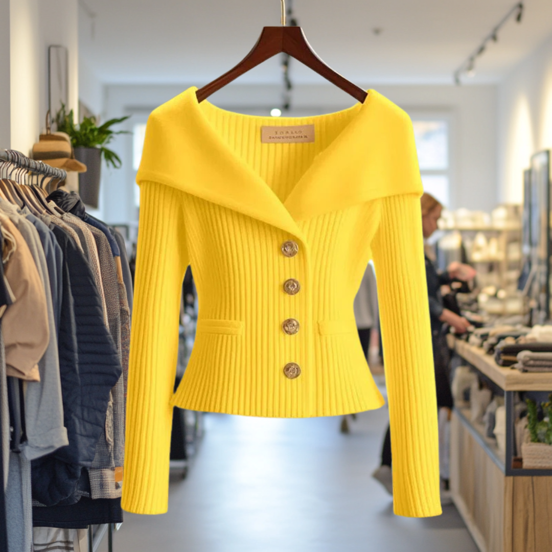 Kamilla™ | Cardigan Élégant en Maille avec Détails Dorés