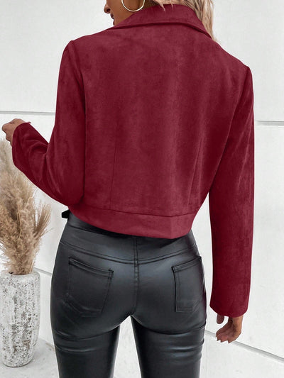 Camille™ | Veste Courte en Suède Slim Fit