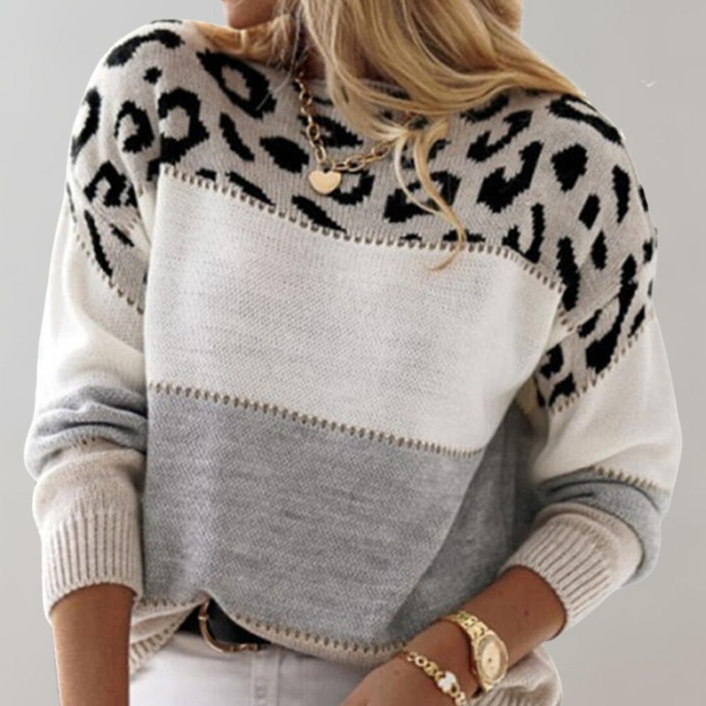 Charlène™ | Pull Léopard Décontracté au Style Raffiné