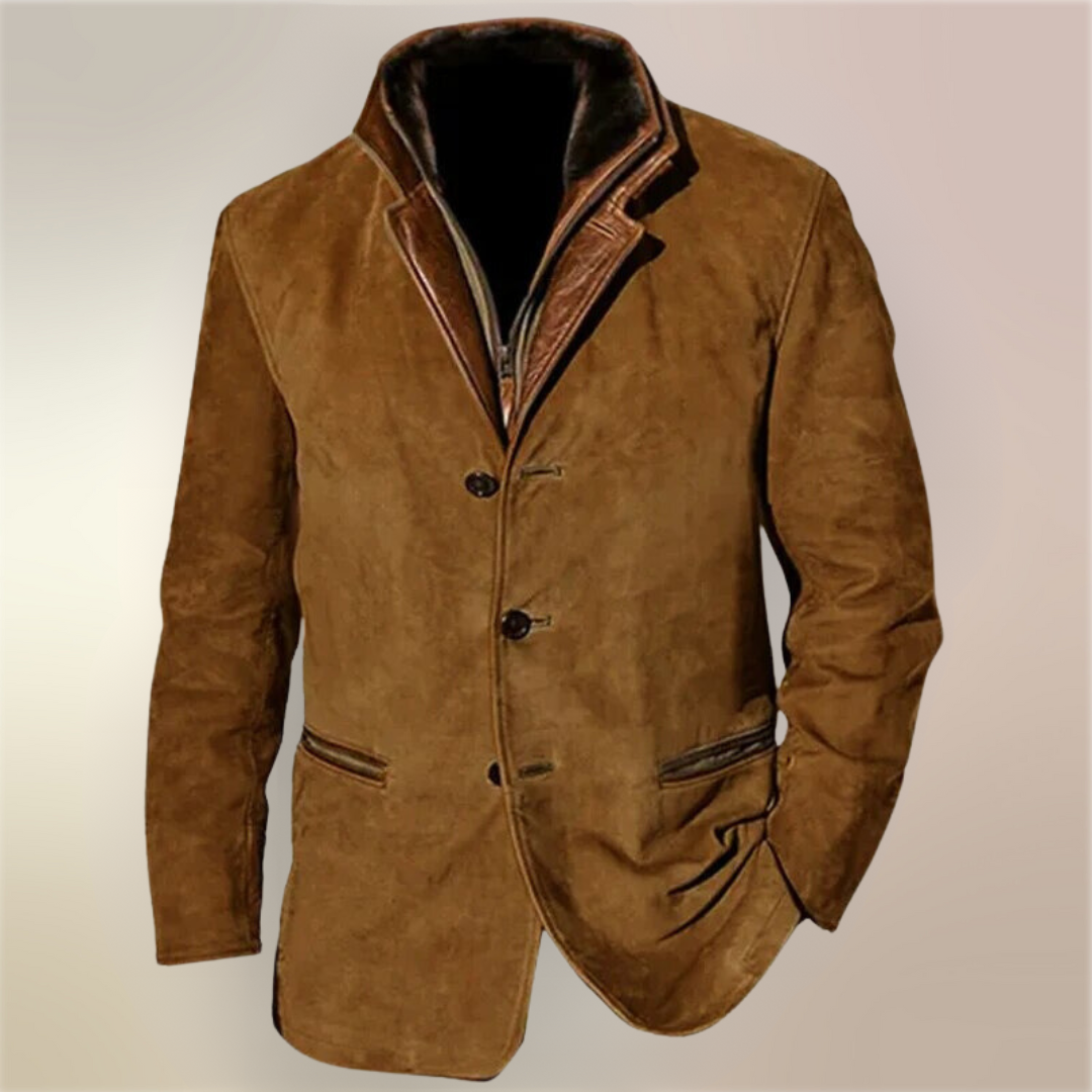 Sylvester™ | Veste d'inspiration vintage avec détails en cuir