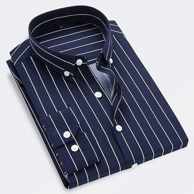Noirhall™ | Chemise d'été rayée en coton premium