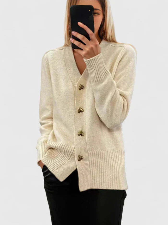 Colette™ | Cardigan à Boutons en Forme de Cœur