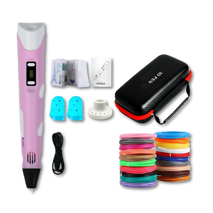 SketchFlow™ | Stylo 3D avec Kit Complet & Filaments Colorés