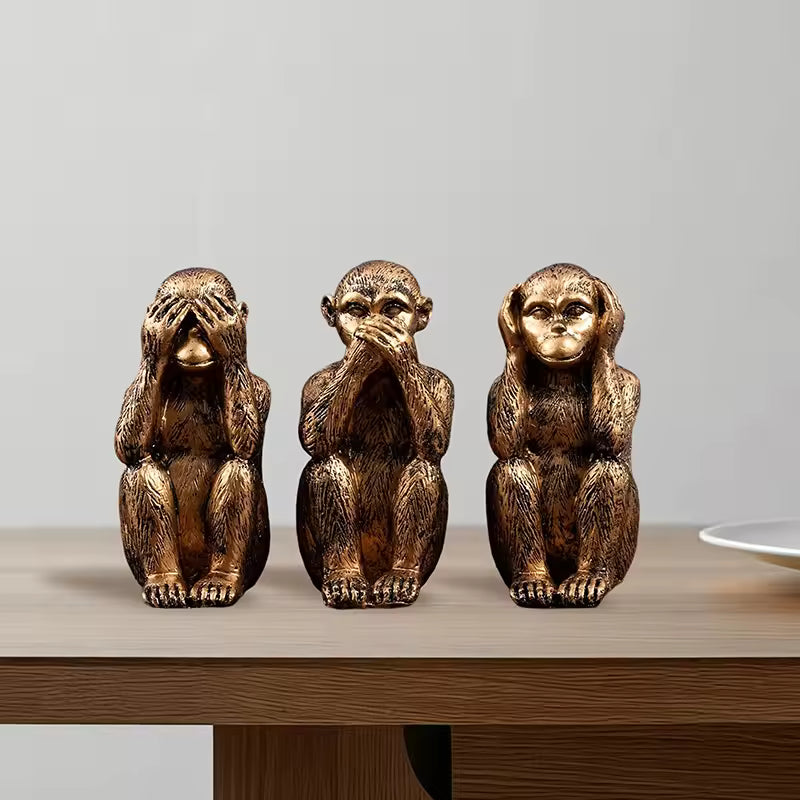 WiseChimp™ | Ensemble de statues symboliques à forte signification