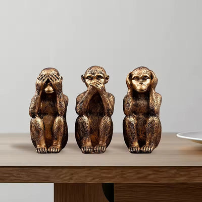 WiseChimp™ | Ensemble de statues symboliques à forte signification