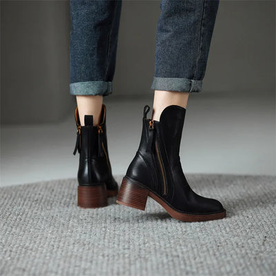 Grazia™ | Bottines en Cuir avec Élégance Raffinée