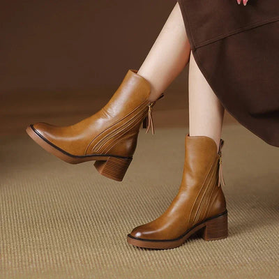Grazia™ | Bottines en Cuir avec Élégance Raffinée