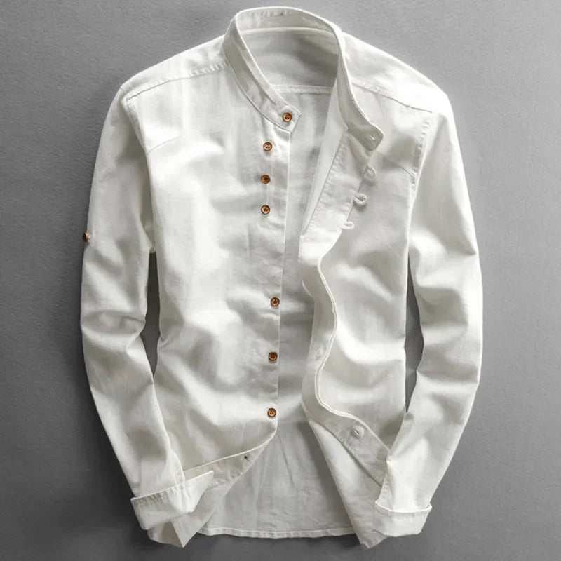 Sazuki™ | Chemise Japonaise 100% Lin à l’Élégance Intemporelle