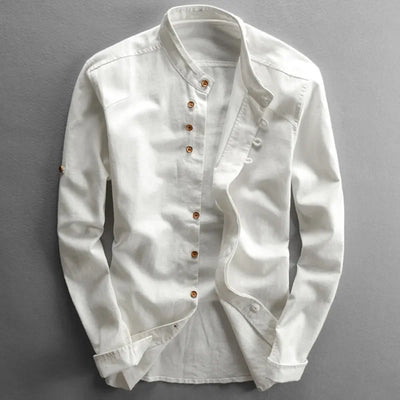 Sazuki™ | Chemise Japonaise 100% Lin à l’Élégance Intemporelle