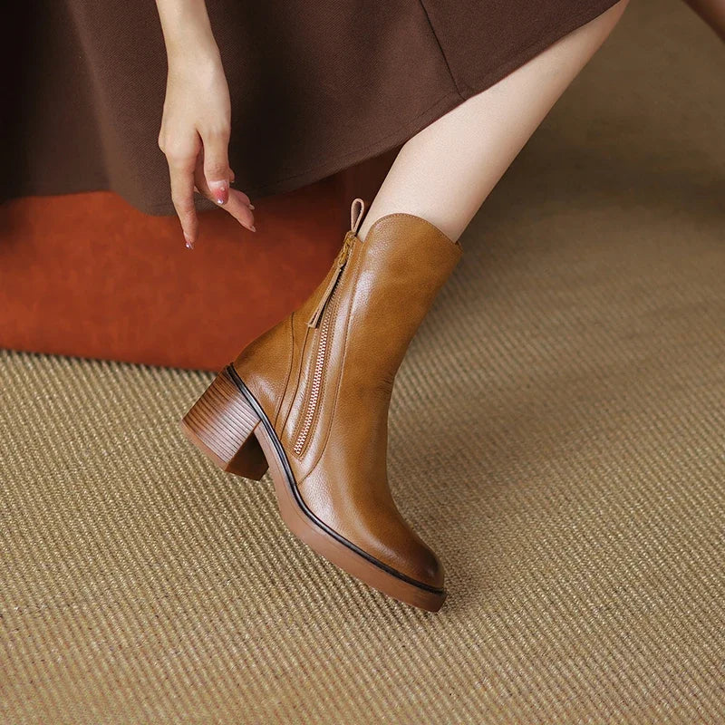 Grazia™ | Bottines en Cuir avec Élégance Raffinée